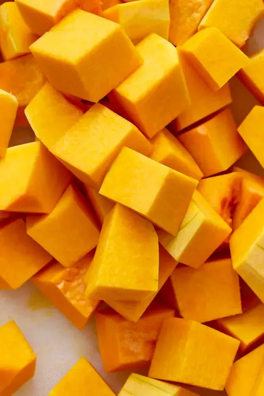 BUTTERNUT SQUASH SMALL DICE PER KILO - Jackie Leonards